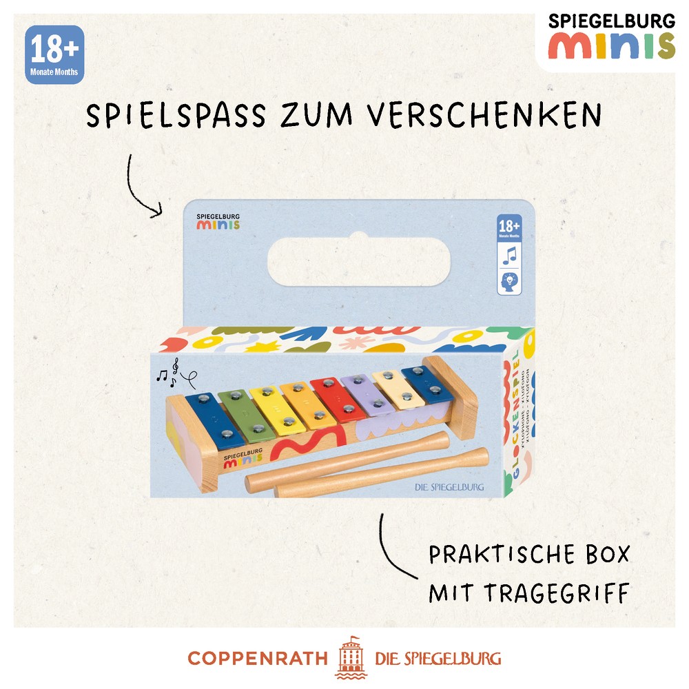 Glockenspiel mit 2 Holzsticks