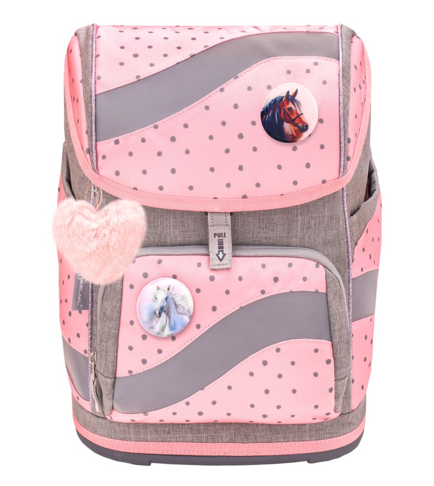 belmil Schulranzen pink dots front belmil Schulranzen pink dots front