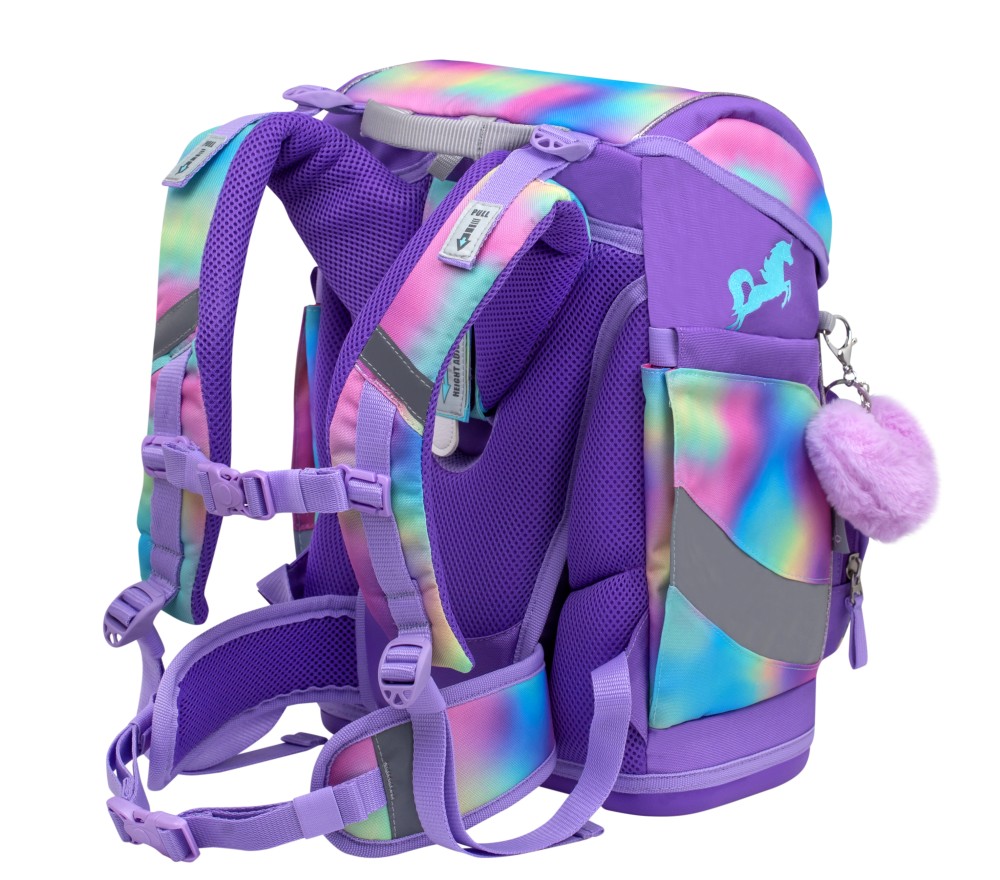 Belmil Schulranzen rainbow color Seitenansicht Belmil Schulranzen rainbow color Seitenansicht