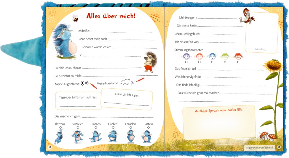 Freundebuch Grolltroll Innenansicht