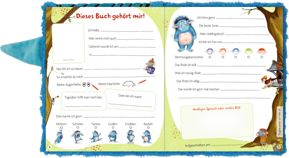 Spiegelburg Freundebuch Der Grolltroll Einblick