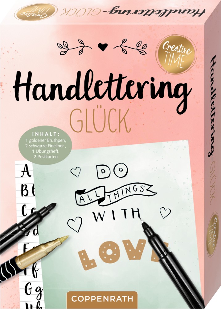 Hand-Lettering-Set Glück