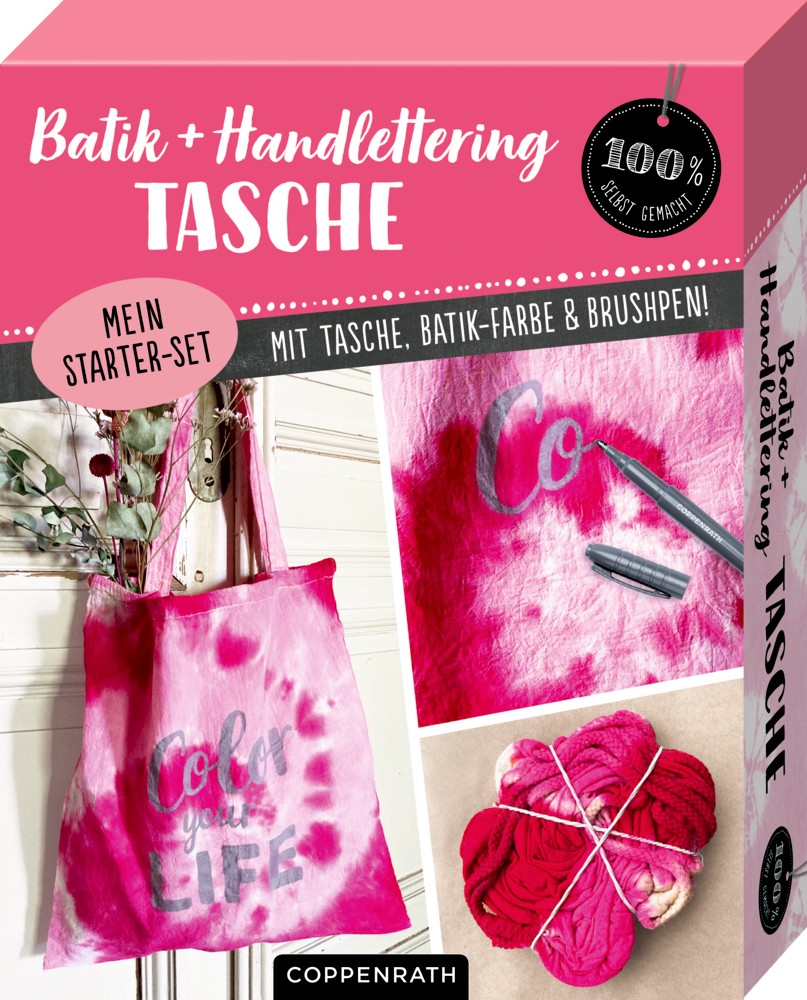 Hand-Lettering-Set Batik Tasche