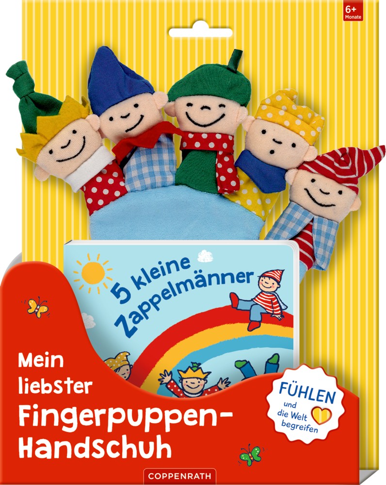 Fingerhandschuh und Büchlein im Set