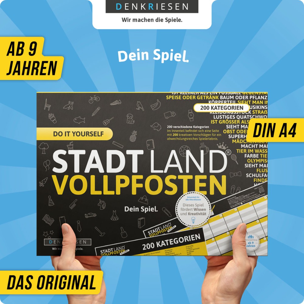 Stadt Land Vollpfosten Din A4