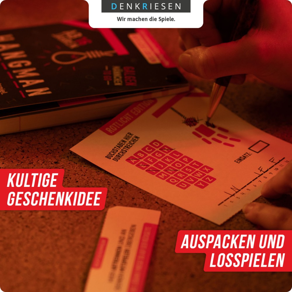 Hangman rotlicht Geschenkidee