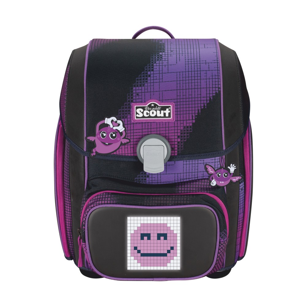 Scout Genius Pink Pixel Front (Farbabweichungen aufgrund Rapportdruck, jeder Schulranzen ein Unikat)