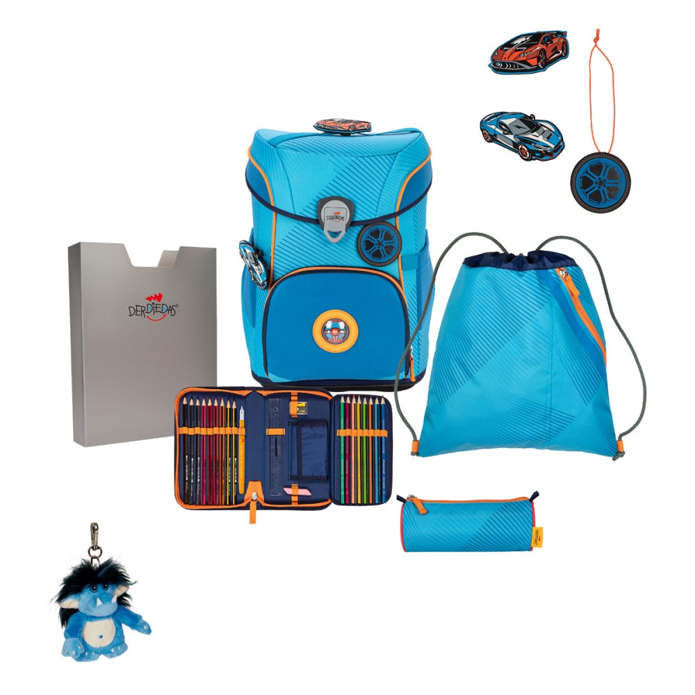 DerDieDas Schulranzen Easy mit Buttons Supercar DerDieDas Schulranzen Easy mit Buttons Supercar