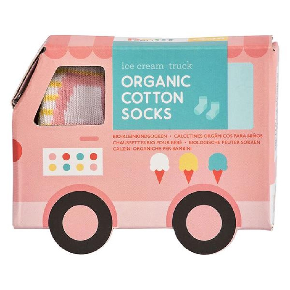 Bunte socken Eiswagen in Geschenkverpackung