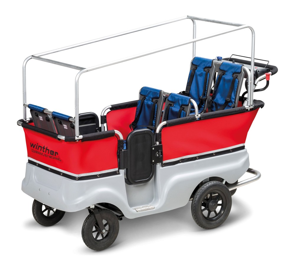 Winther Kinderbus E-Turtle fuer 6 Kinder offen