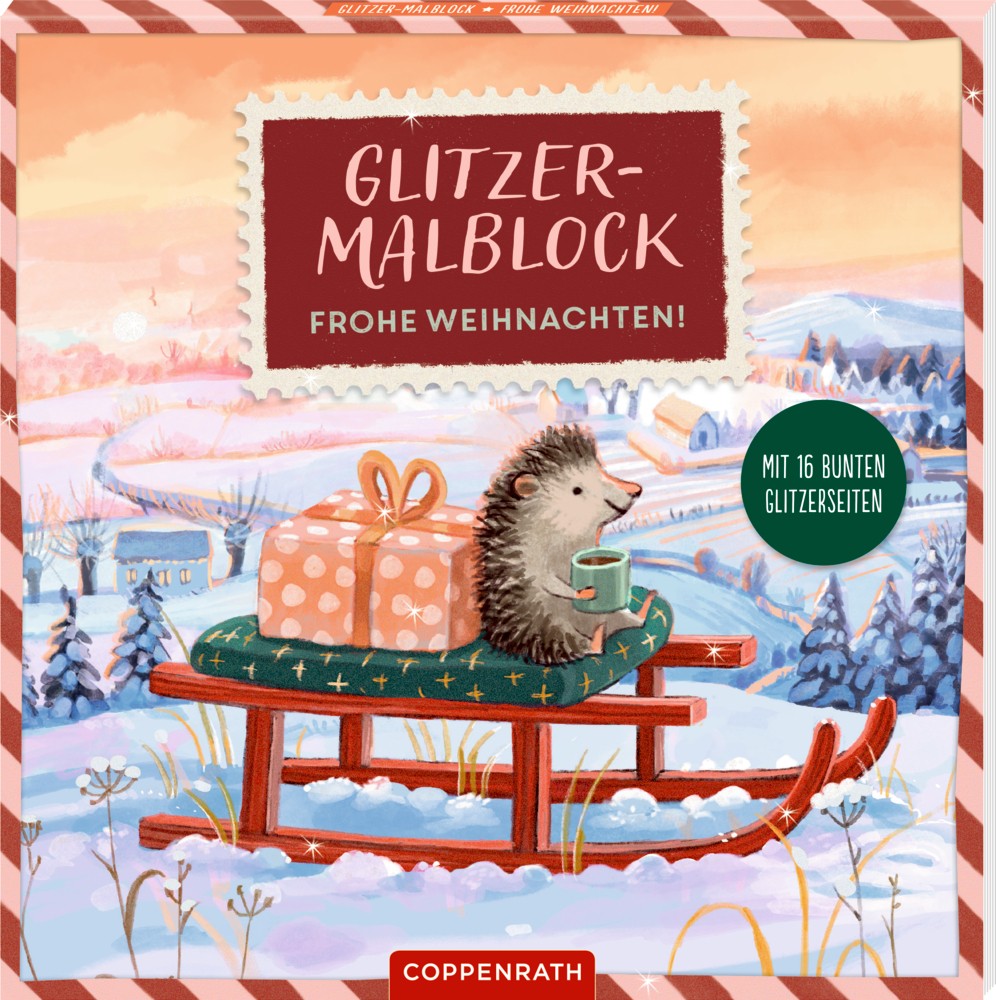Glitzer Malblock Frohe Weihnachten