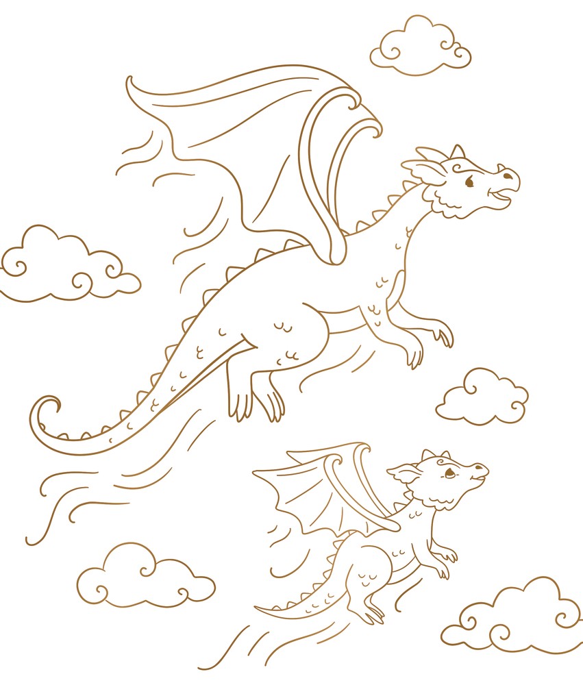 goldene Ausmalmotive