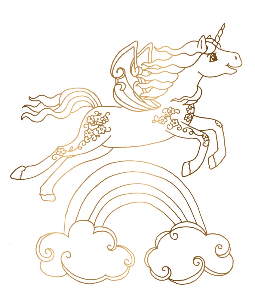 goldene Ausmalmotive