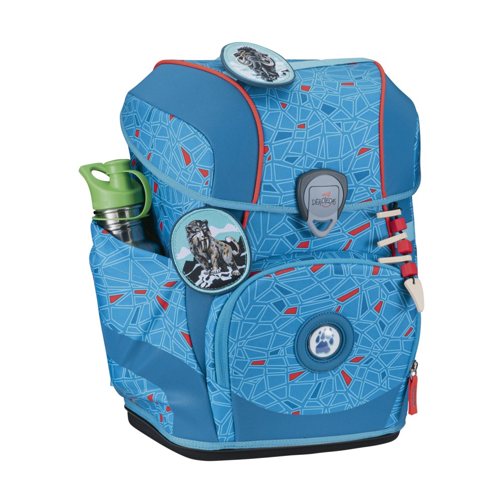 DerDieDas Set 5 tlg Ergoflex Blue Ice seitliche Ansicht, ohne Trinkflasche (separat erhältlich)