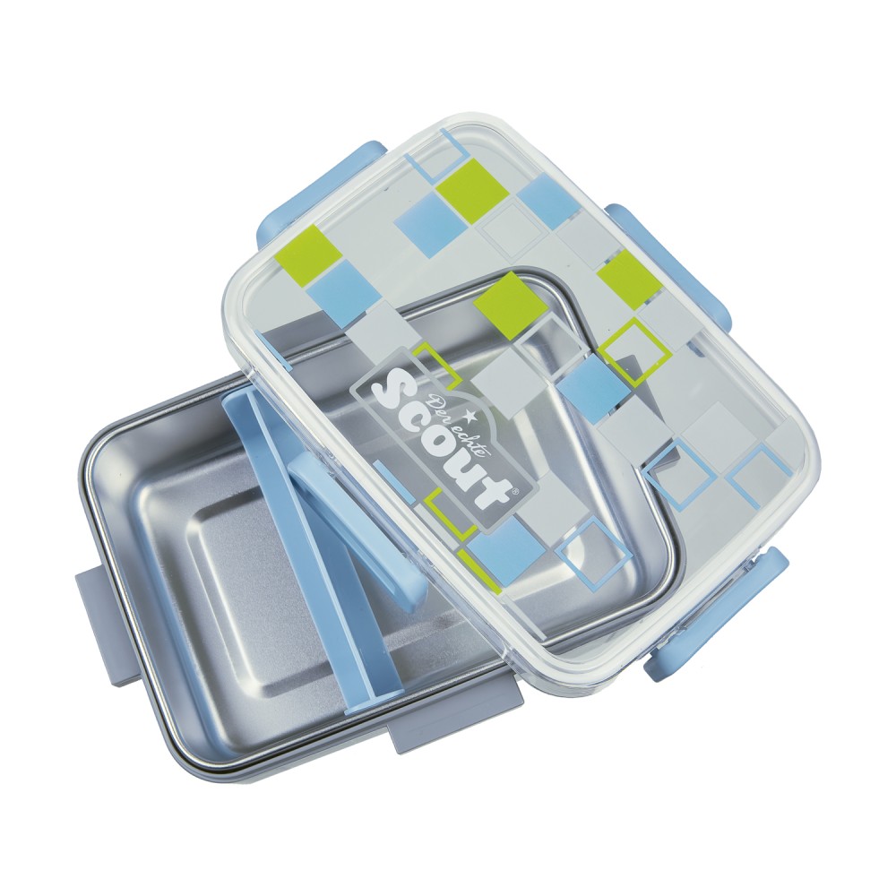 Scout Brotzeitdose Squares mit durchsichtigem Deckel im Sternendesign