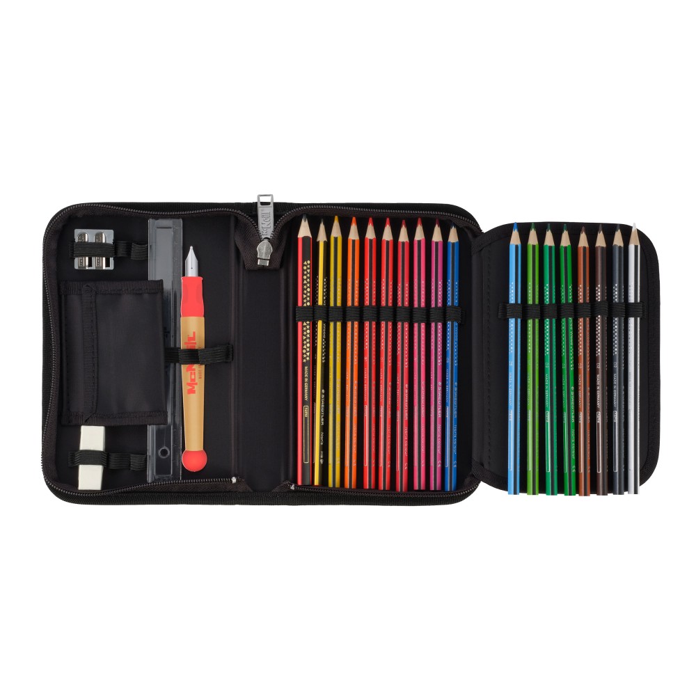 Etui gefüllt offen