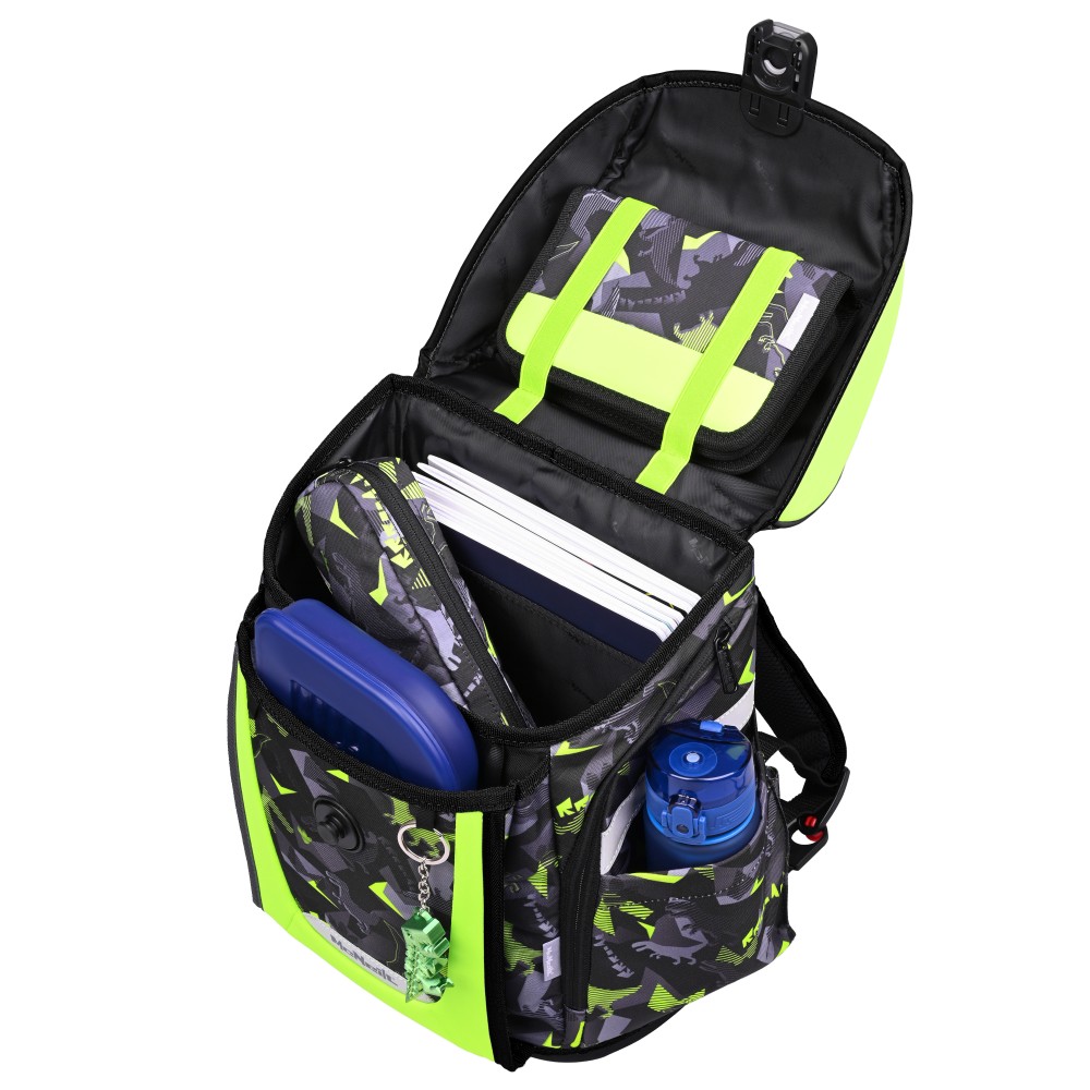 Ranzen Innenansicht, ohne Hefte (dienen ausschließlich zur Veranschaulichung)