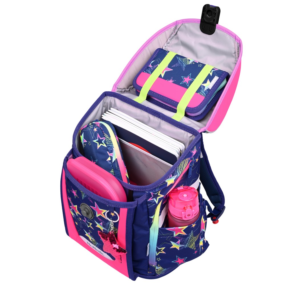 Ranzen Innenansicht, ohne Hefte (dienen ausschließlich zur Veranschaulichung)