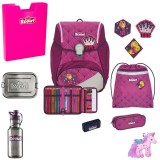 Scout Exklusiv Alpha Safety Light Diamond Princess Schulranzen Set 7tlg. + gratis Glücksbringer