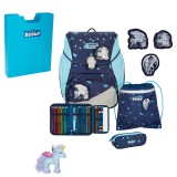 Scout Exklusiv Alpha LED Pegasus Schulranzen Set 5tlg. + gratis Glücksbringer