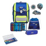 Scout Genius Blue Police Schulranzen Set 4tlg. + gratis Farbkasten
