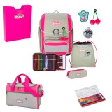 Scout Genius Schulranzen Set Pink Cherry 6tlg. + gratis Farbkasten