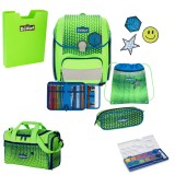 Scout Genius Schulranzen Set Green Gecko 6tlg. + gratis Farbkasten