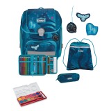 Scout Exklusiv Genius LED Heaven Schulranzen Set 4tlg. + gratis Farbkasten