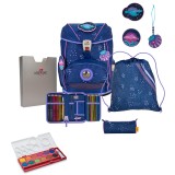DerDieDas Ergoflex Superlight Schulranzen Set 5tlg. Deep Ocean + gratis Farbkasten
