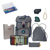 DerDieDas Schulranzen ErgoFlex Eco Blue Planet Set 5tlg. + gratis Farbkasten
