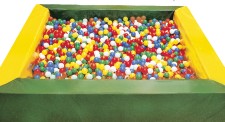 Jakobs Bällchenpool grün/gelb 150 x 150 cm gefüllt