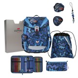 DerDieDas Schulranzen Ergoflex Light Set Dark Dragon 5tlg.