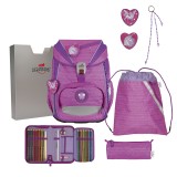 DerDieDas Schulranzen Ergoflex Light Set Purple Unicorn 5tlg.