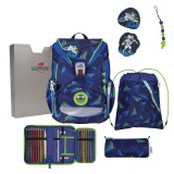 DerDieDas ErgoFlex Light LED Schulranzen Set Moon Mission 5tlg.