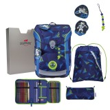 DerDieDas Ergoflex Easy LED Schulranzen Moon Mission Set 5tlg.