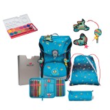 DerDieDas Schulranzen Ergoflex Easy LED Rainbow Star Set 5tlg. + gratis Farbkasten