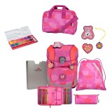 DerDieDas Schulranzen Ergoflex Tiny Set 6tlg. Roses + gratis Farbkasten