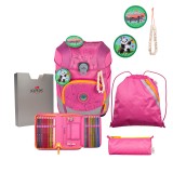 DerDieDas Schulranzen Ergoflex Tiny Eco Set 5tlg. Pink Planet + gratis Farbkasten