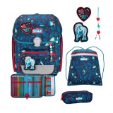 Scout Exklusiv Genius LED White Unicorn Schulranzen Set 4tlg.