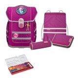 McNeill Ergo Complete Schulranzen Set McOcean Puntopink 5tlg. + gratis Farbkasten